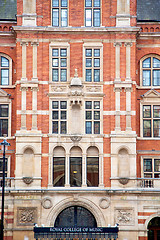 Image showing window in europe london old red brick  