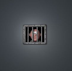 Image showing cartoon guy in jail