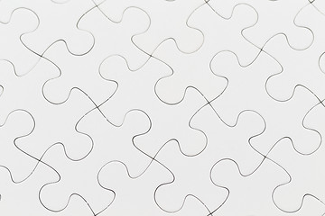 Image showing White jigsaw puzzle pattern