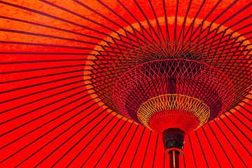 Image showing Japanese red umbrella