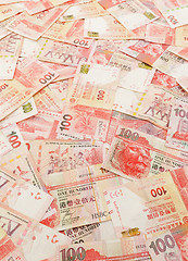 Image showing Group of Hundred Hong Kong dollar 