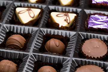 Image showing Various chocolate candies
