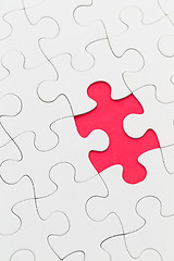 Image showing Jigsaw puzzles last one for complete your mission 