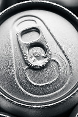 Image showing Can closeup with water drops