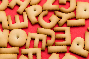 Image showing Mixed biscuit letter