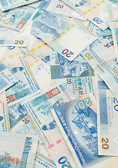 Image showing Background of Hong Kong twenty dollar bills