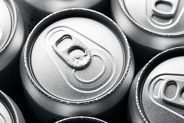 Image showing Condensation on the top of cans of drinks