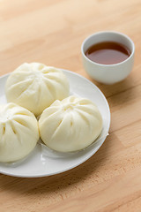 Image showing Chinese tea and bread