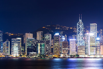 Image showing Hongkong night light