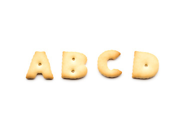 Image showing Letter ABCD biscuit isolated on white background 