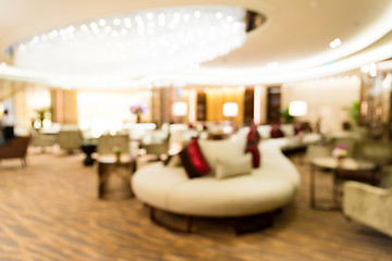 Image showing Abstract blurred background of modern meeting hall