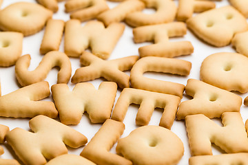 Image showing Pile of word biscuit