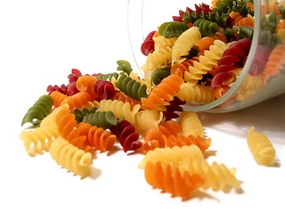 Image showing Colorful pasta jar