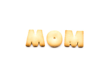 Image showing Word mom cookie isolated on white background 