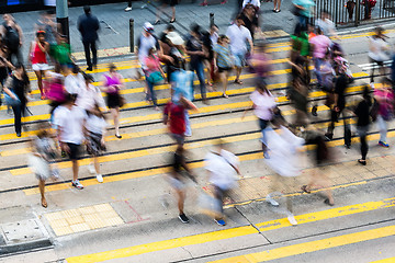 Image showing Blur abstract of Hong Kong Busy road