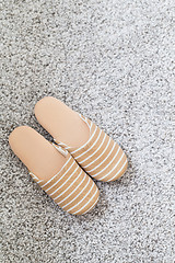 Image showing Slippers on the mat