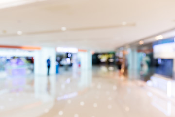 Image showing Shopping center blur background with bokeh