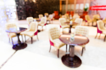 Image showing Coffee shop blur background with bokeh image