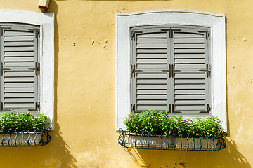 Image showing Balcony with pots