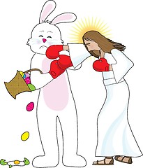 Image showing Jesus versus The Bunny