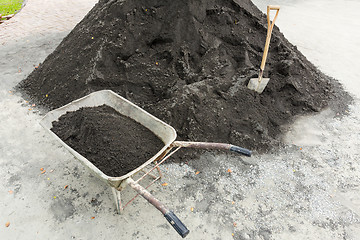 Image showing Shovel in the construction