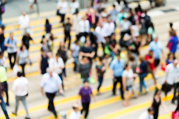 Image showing Blur view of walking street