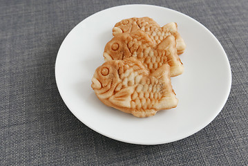 Image showing Japanese confectionery, Taiyaki Fish pancake