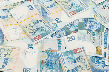 Image showing Twenty Hong Kong dollar background