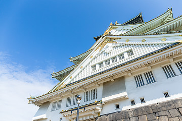 Image showing Osaka castle with clear sky