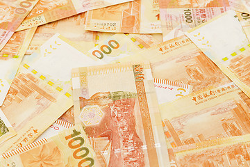 Image showing Group of thousand Hong Kong dollar