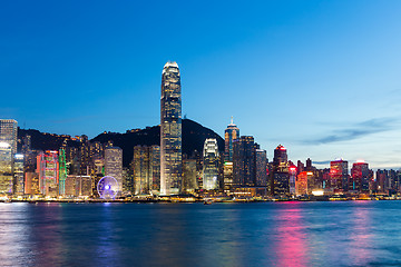 Image showing Hong Kong city at night