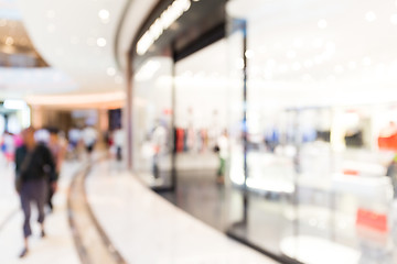 Image showing Shopping mall blurred background