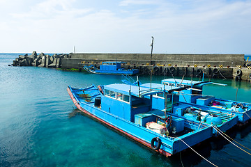 Image showing Pier with beautiful sky