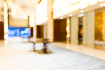 Image showing Abstract hotel lobby blur background
