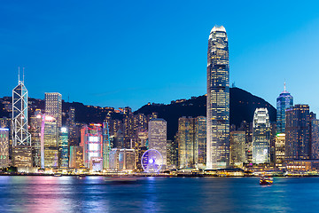 Image showing Hong Kong famous night view