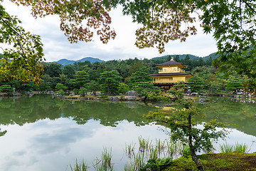 Image showing Golden Pavilion at Kinkakuji Temple, Kyoto Japan