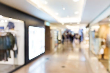 Image showing Abstract background of shopping mall, shallow depth of focus