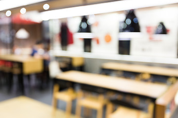 Image showing Coffee shop blur background with bokeh