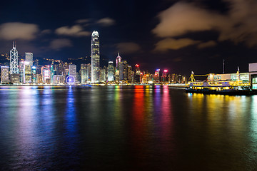 Image showing Hong Kong skyline at night