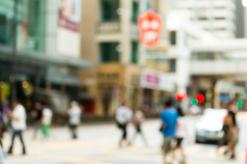 Image showing Blur view of Busy Hong Kong road