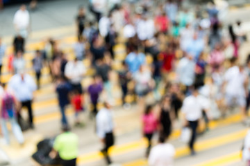 Image showing Busy Crossing Street in Hong Kong