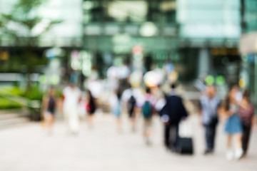 Image showing Blur view of business centre background