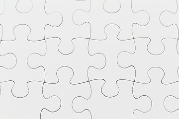 Image showing White jigsaw puzzle background