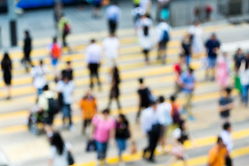 Image showing Busy pedestrian crossing at Hong Kong