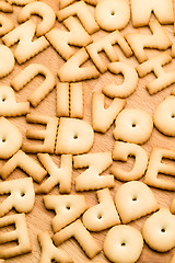 Image showing Baked text biscuit