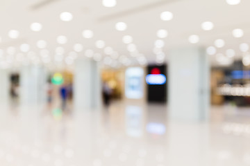 Image showing Shopping center plaza background with bokeh