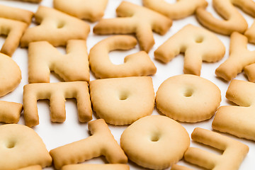 Image showing Stack of word biscuit