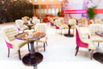 Image showing Restaurant blur background with bokeh