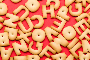 Image showing Word cookies over red background