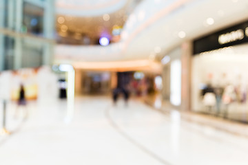 Image showing Blur shopping mall with bokeh background